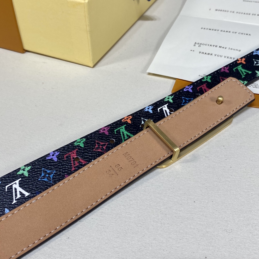 L*ouis V*uitton Belts Top Quality 25MM