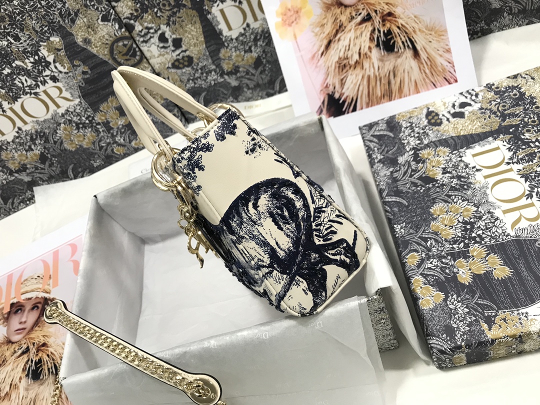 D*ior Top Bag 17*15*7cm