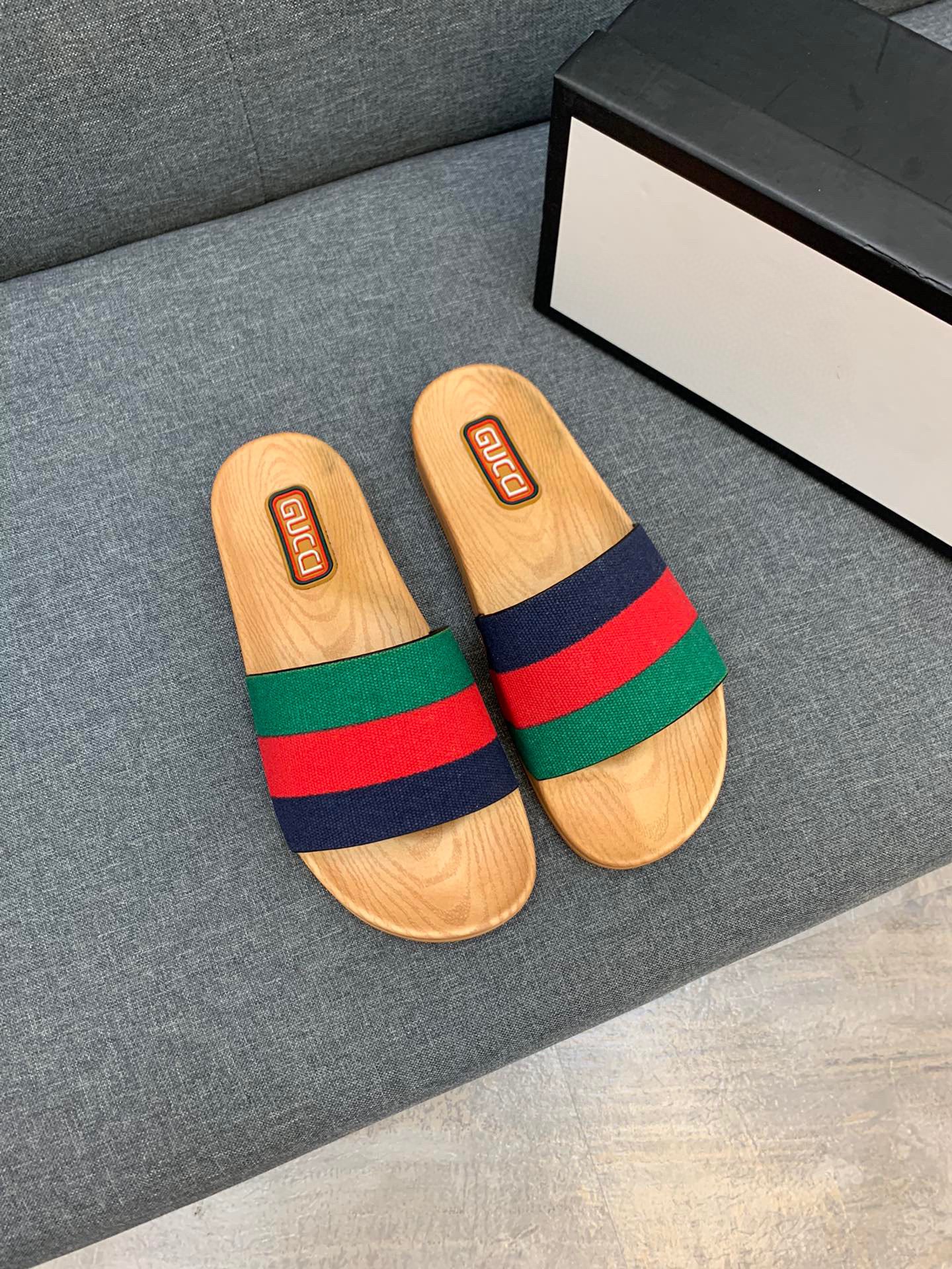 Men G*cci Sandals Top Version