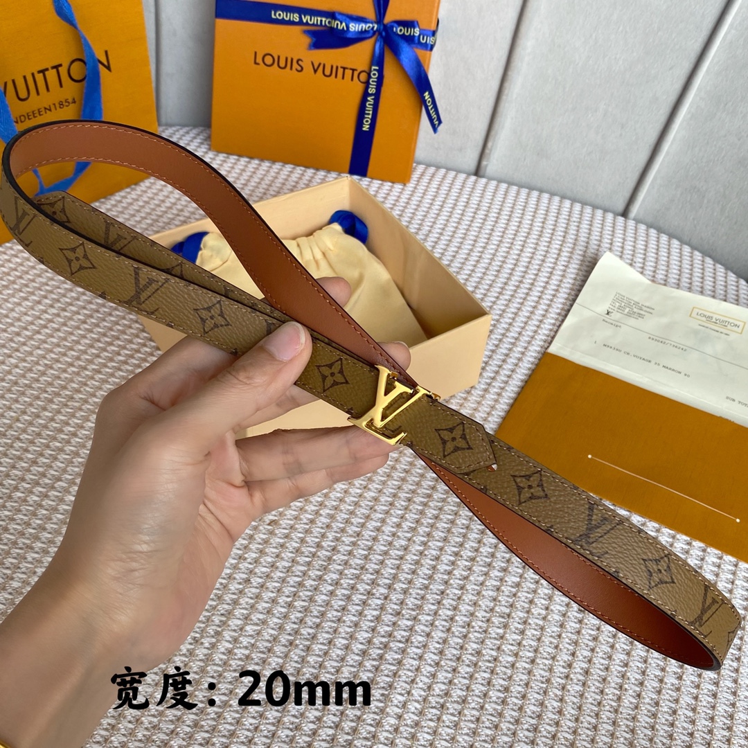 L*ouis V*uitton Belts Top Quality 20MM