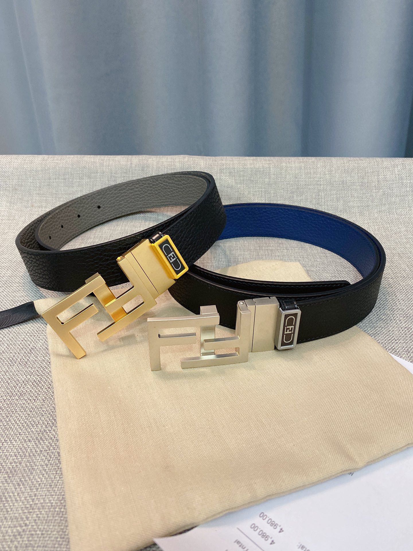 F*endi Belts Top Quality 34MM