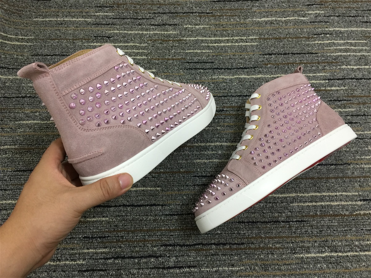 Men Women C*hristian L*ouboutin Lou Spikes Top Sneaker