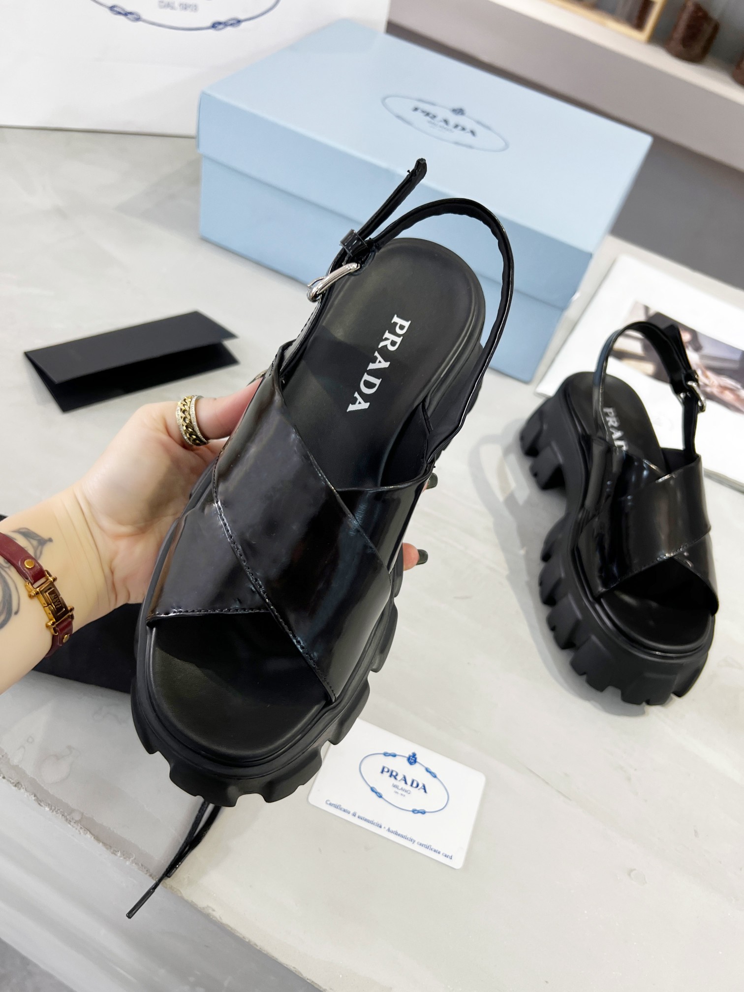 Women P*rada Top Quality Sandals