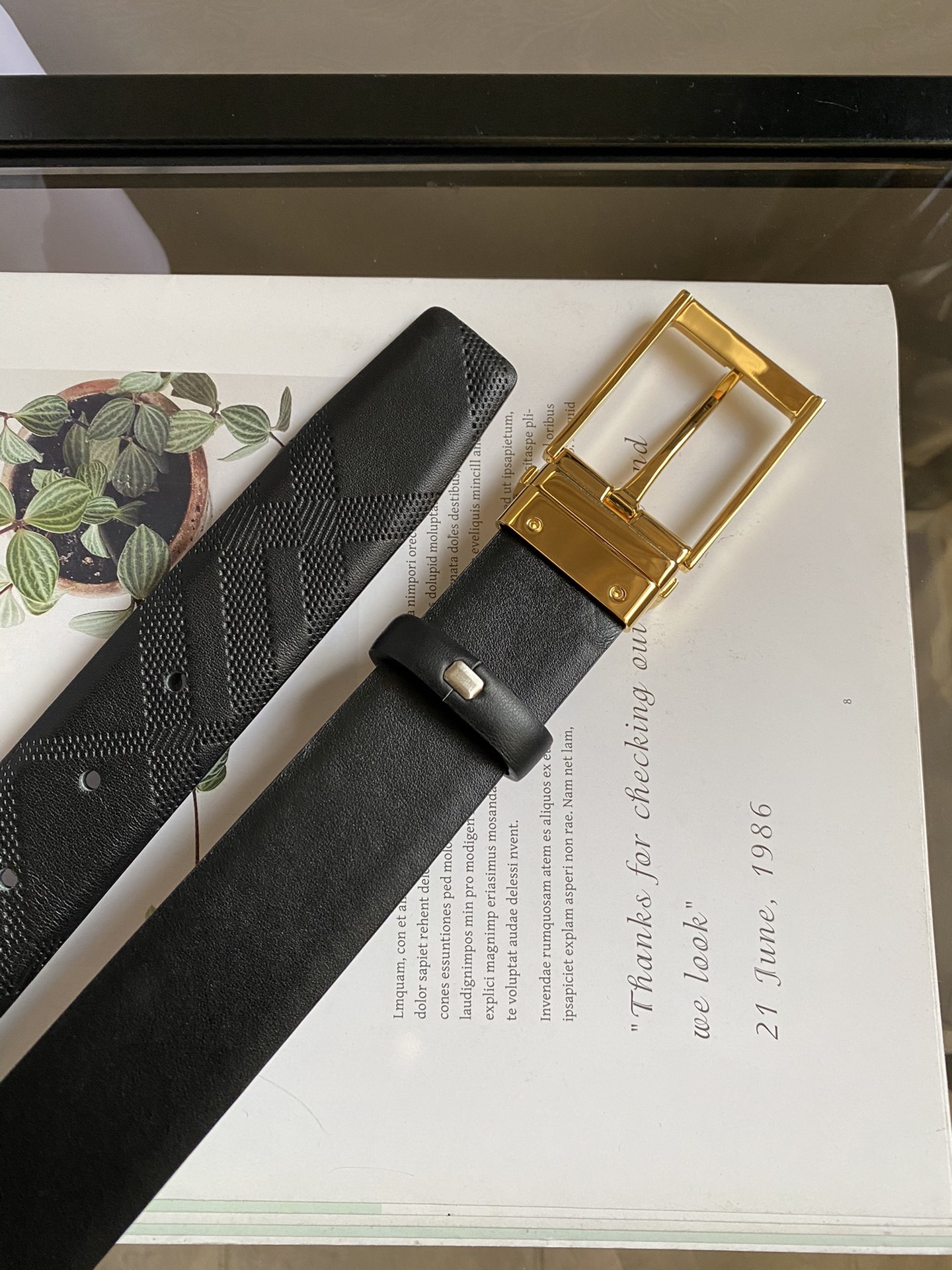 B*urberrry Belts Top Version 35MM