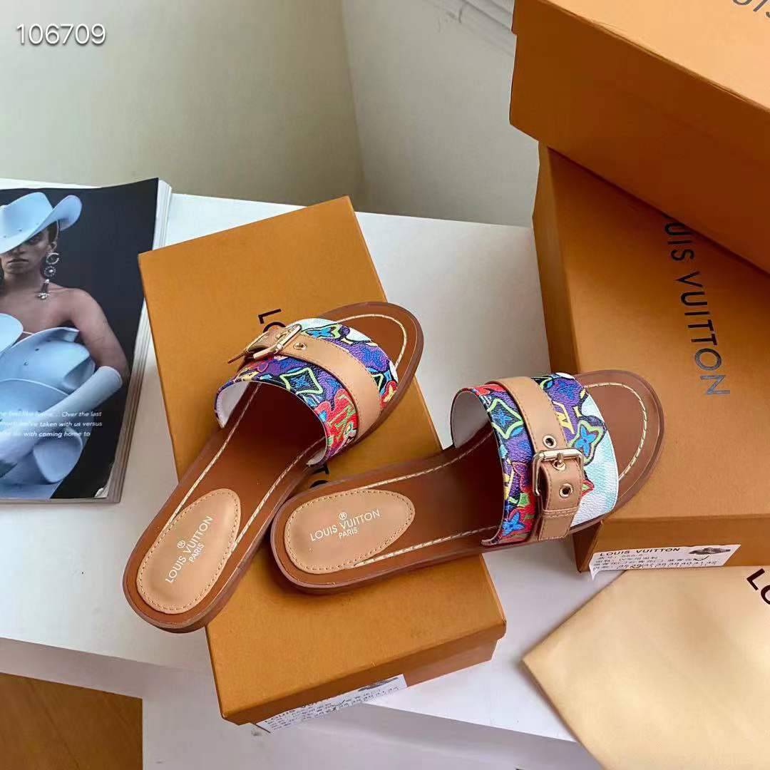 Women L*ouis V*uitton Top Slippers