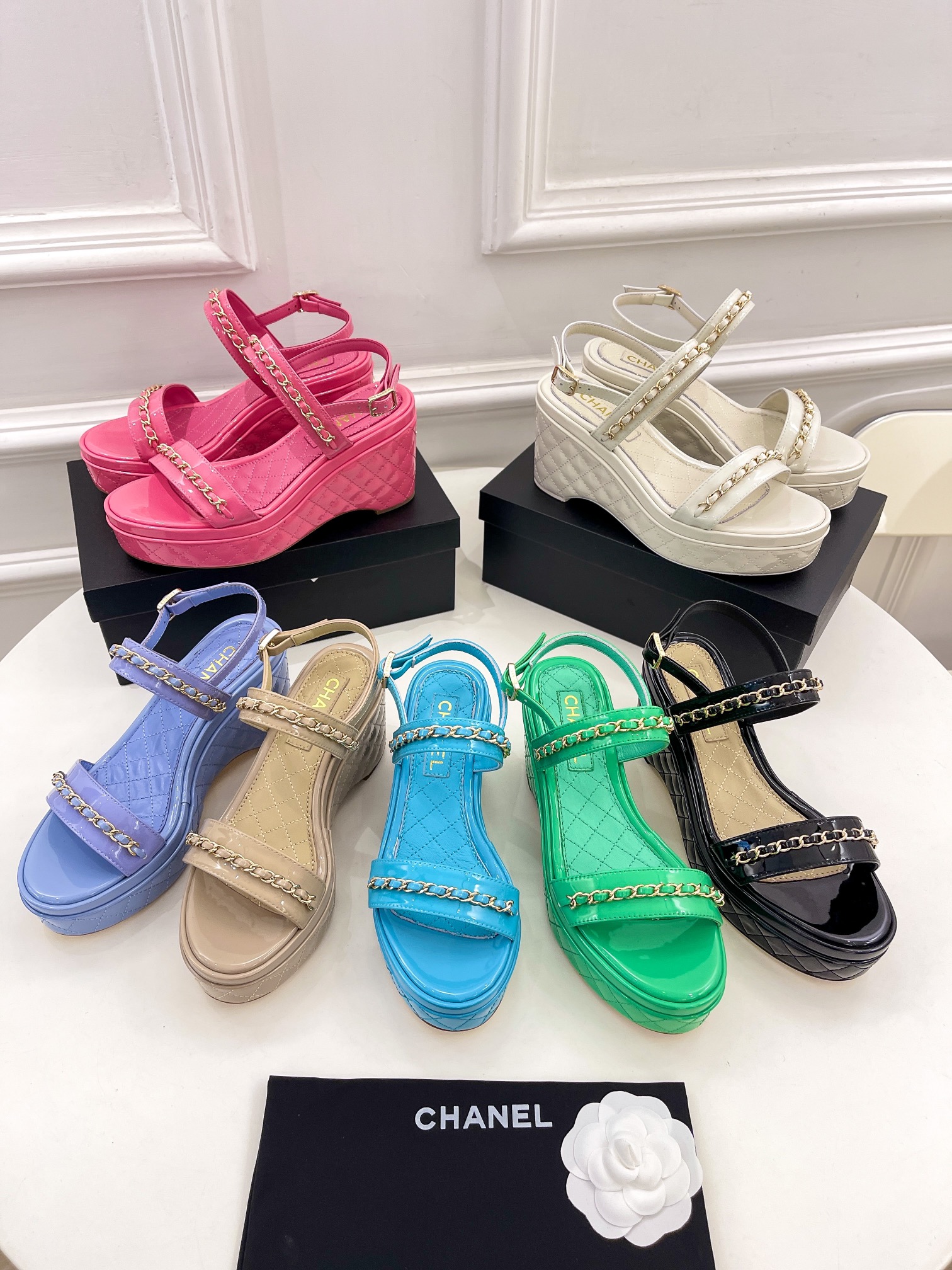 Women C*hanel Top Sandals 8CM