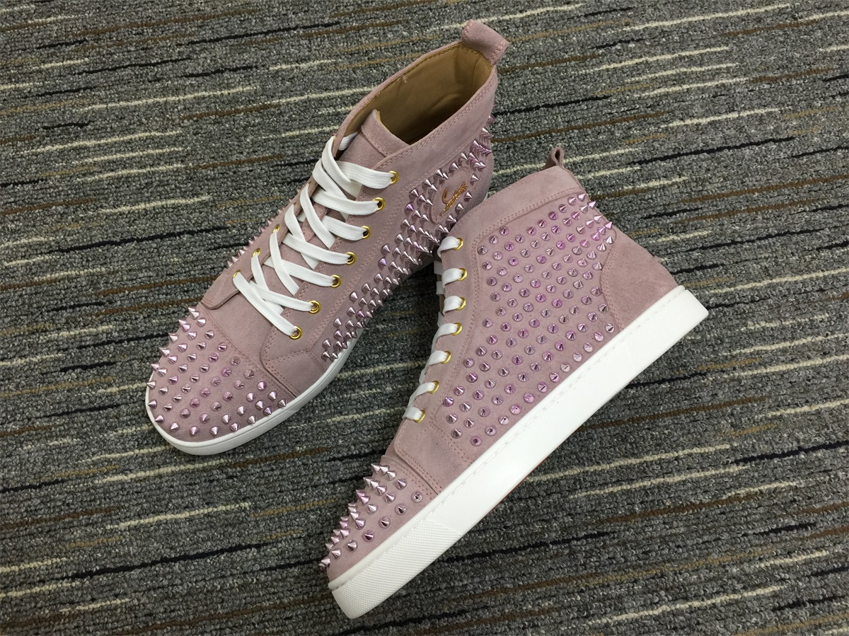Men Women C*hristian L*ouboutin Lou Spikes Top Sneaker