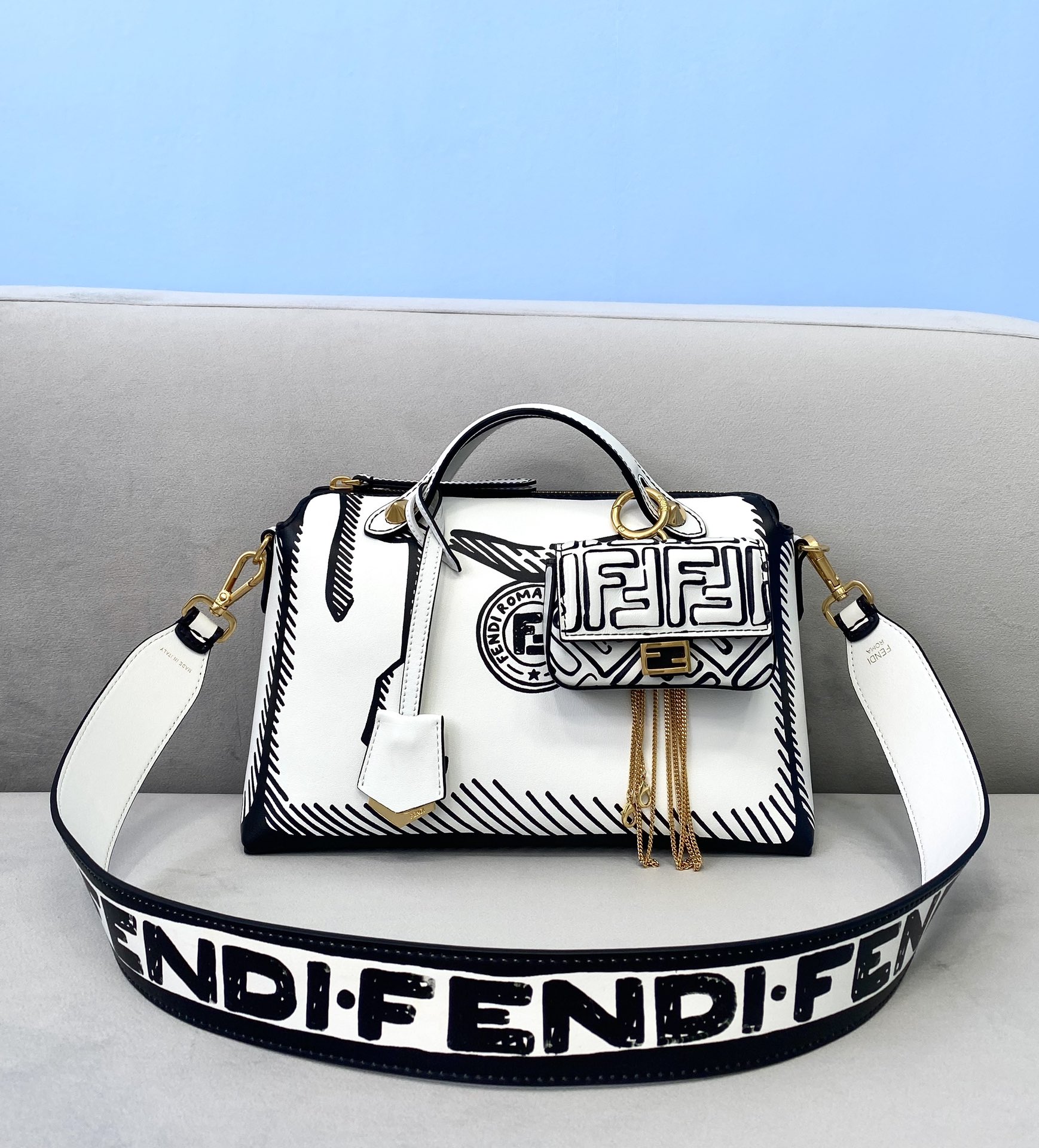 F*endi Top Bag 28*14*18cm