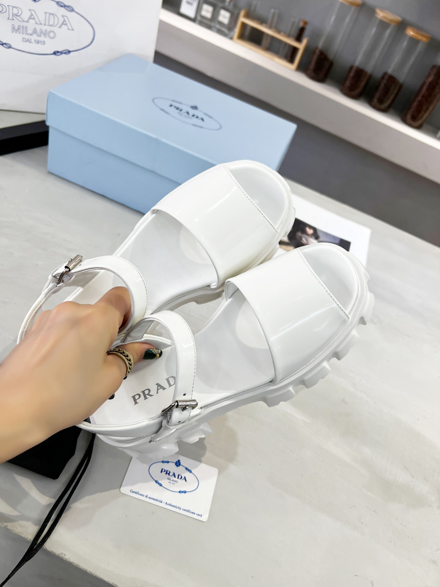 Women P*rada Top Quality Sandals