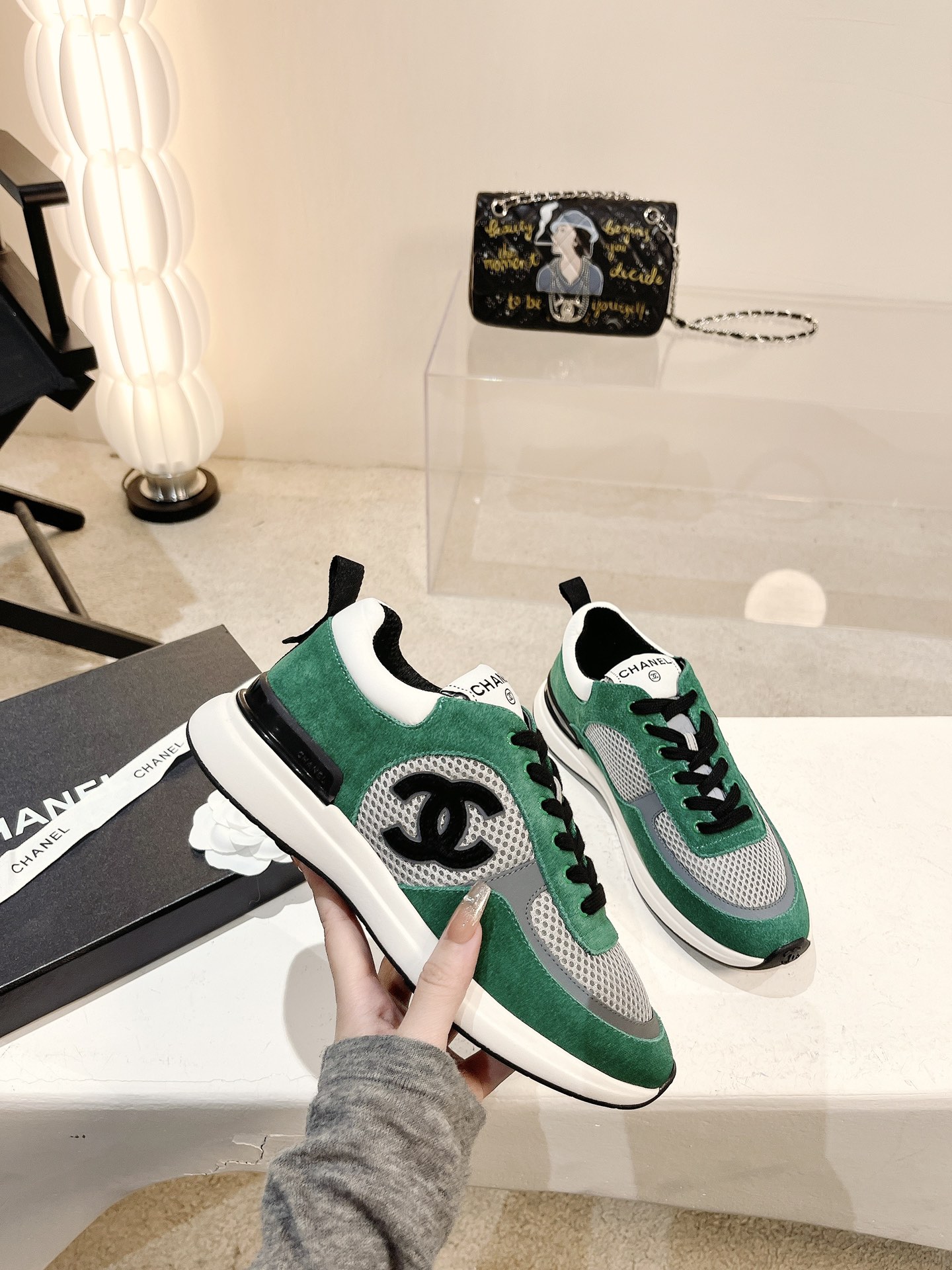 Women C*hanel Top Sneaker