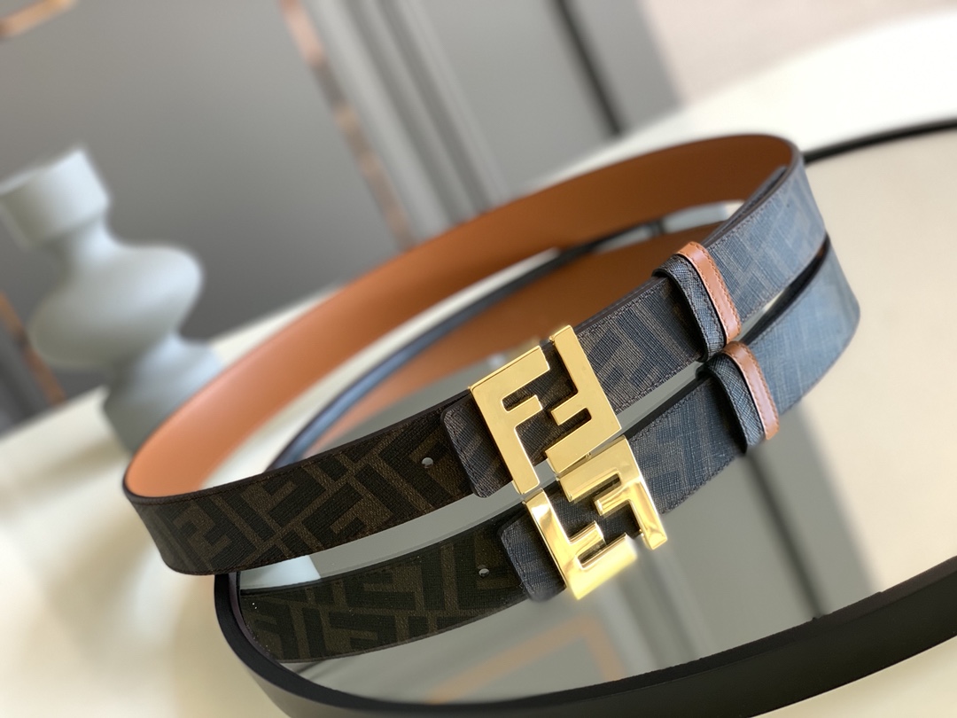 F*endi Belts Top Quality 35MM