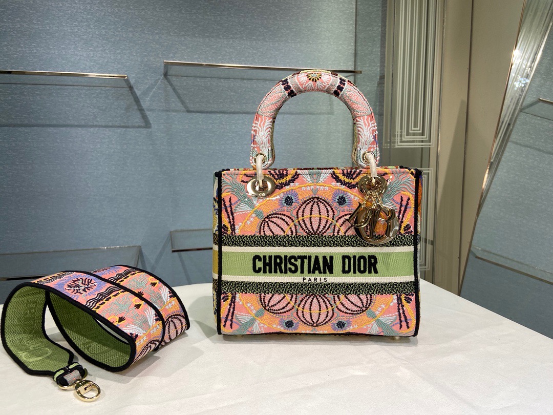 D*ior Lady D-Lite handbag Top Quality 24*11*20cm