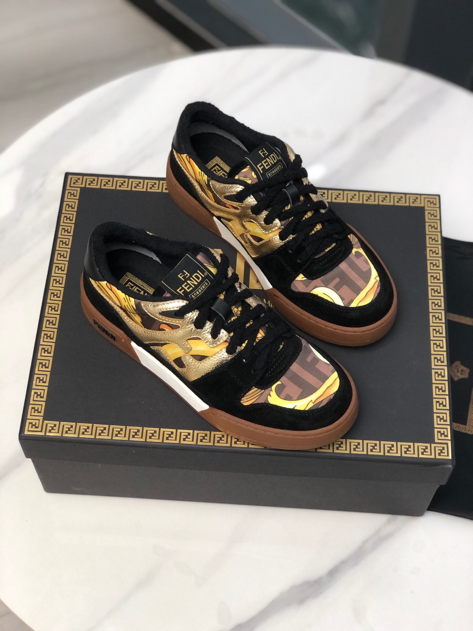 Men Women F*endi & V*ersac Top Sneaker