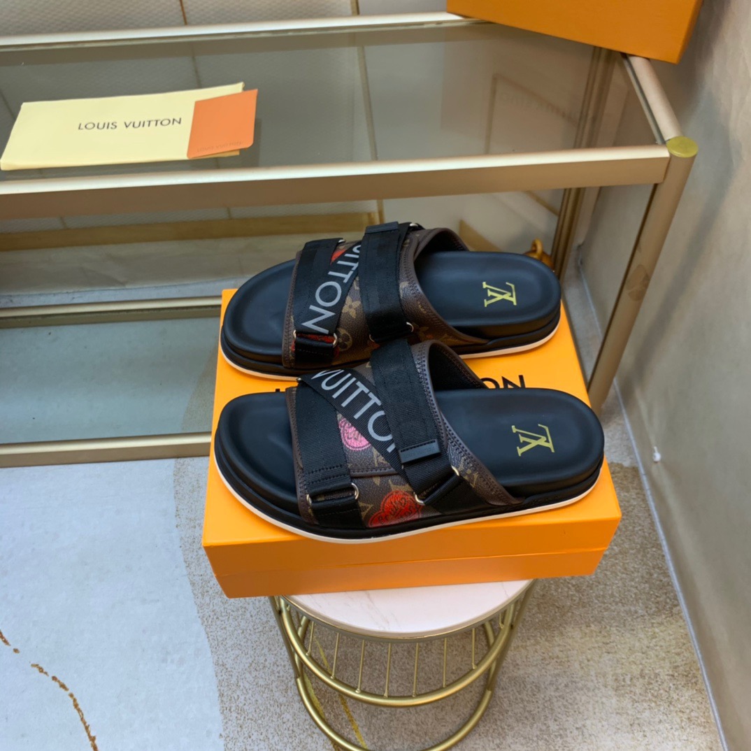 Men L*ouis V*uitton Top Slippers