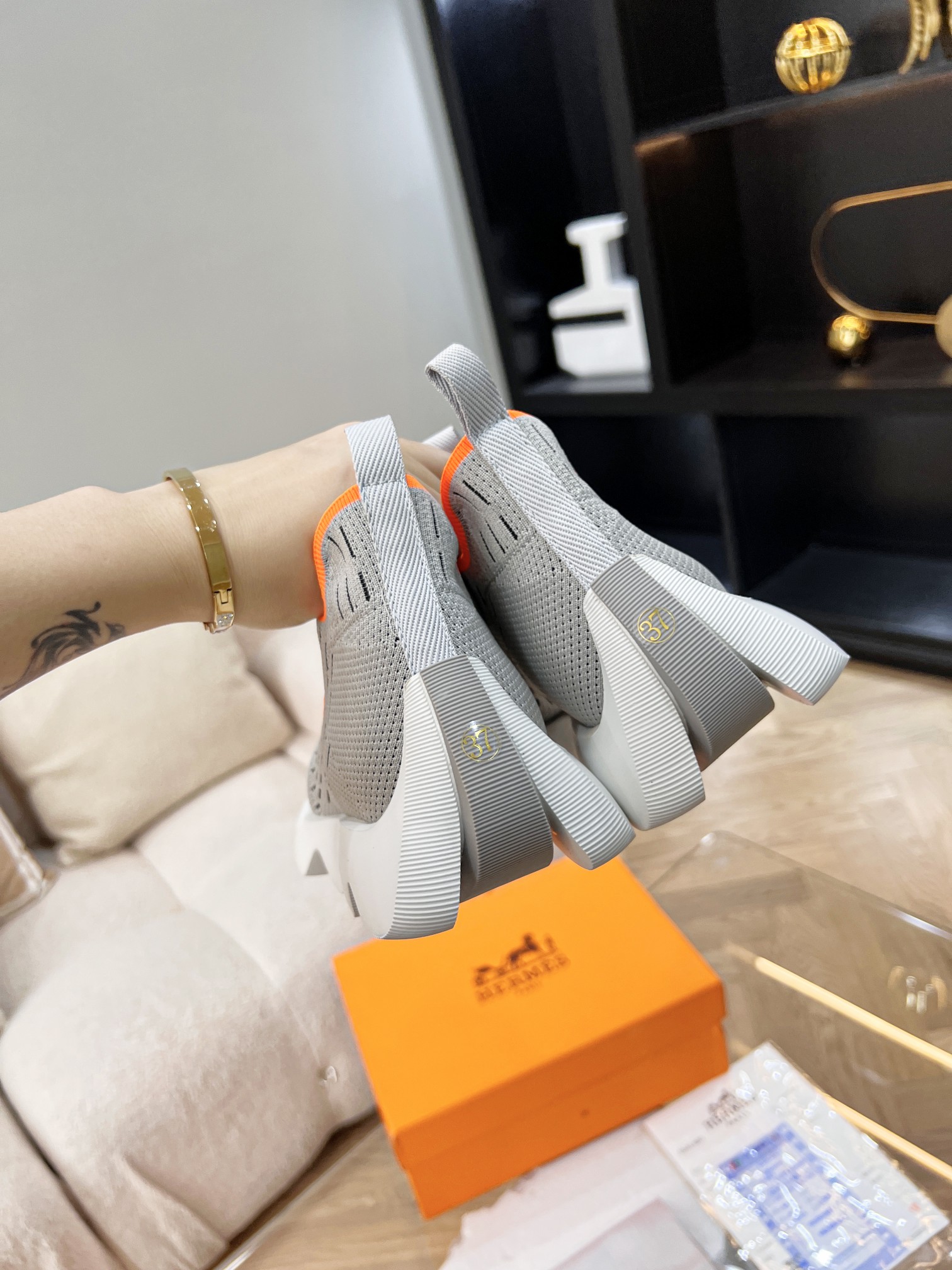 Women H*ermes Top Sneaker