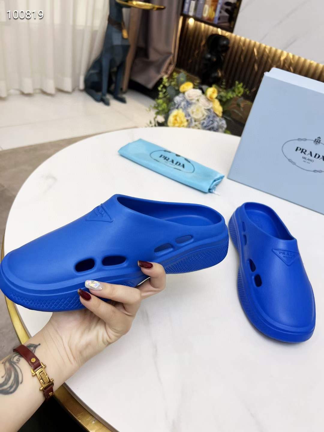 Men Women P*rada Top Slippers ( )