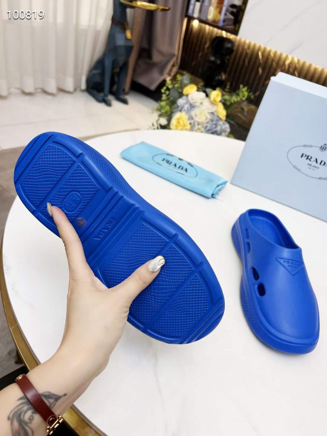 Men Women P*rada Top Slippers ( )