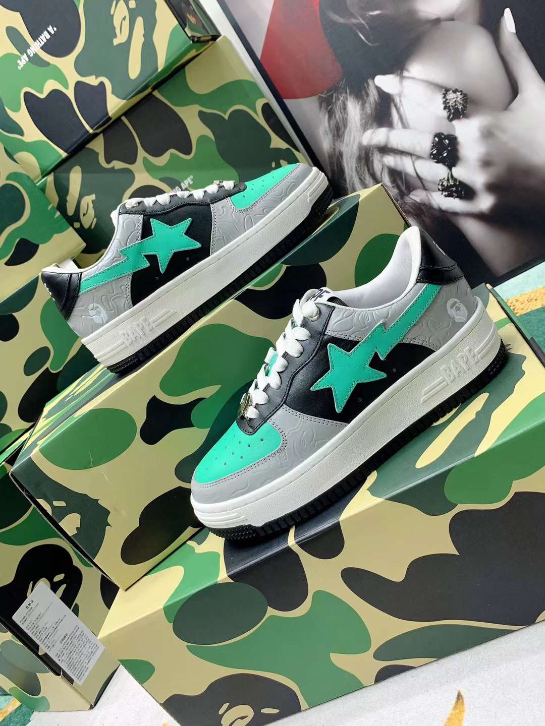 Men Women B*ape sta low Top Sneaker