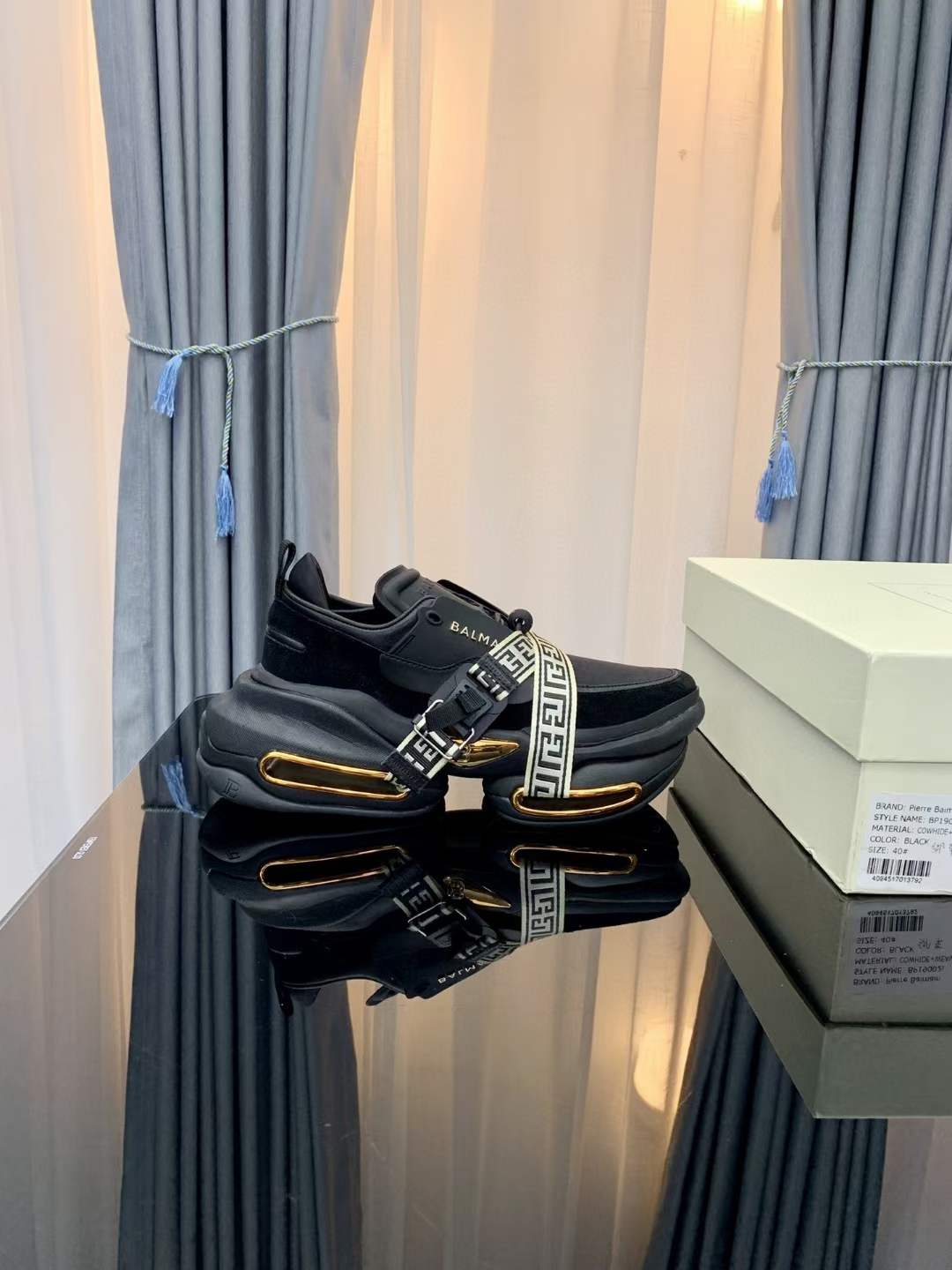 Men Women B*almain Top Sneakers