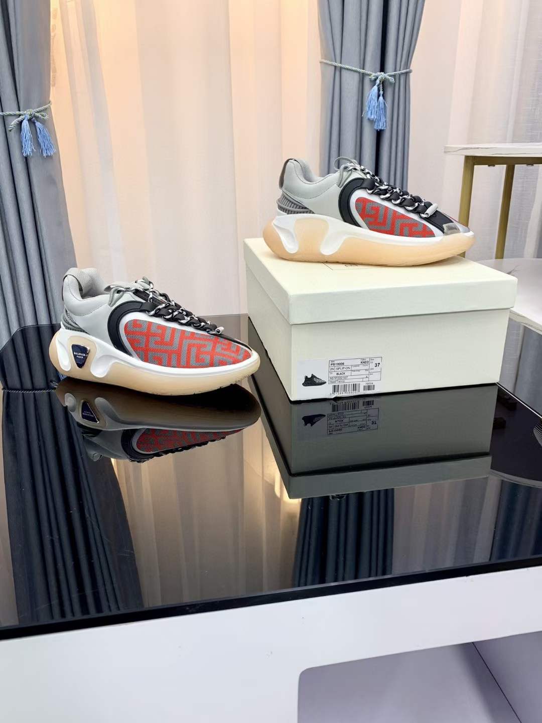 Men Women B*almain Top Sneakers