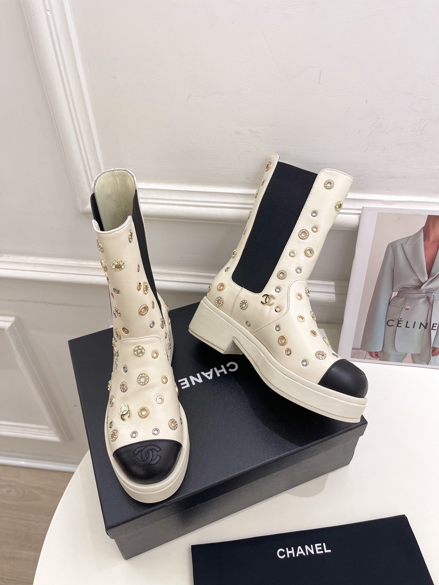 Women C*hanel Top Boots Maikesneakers