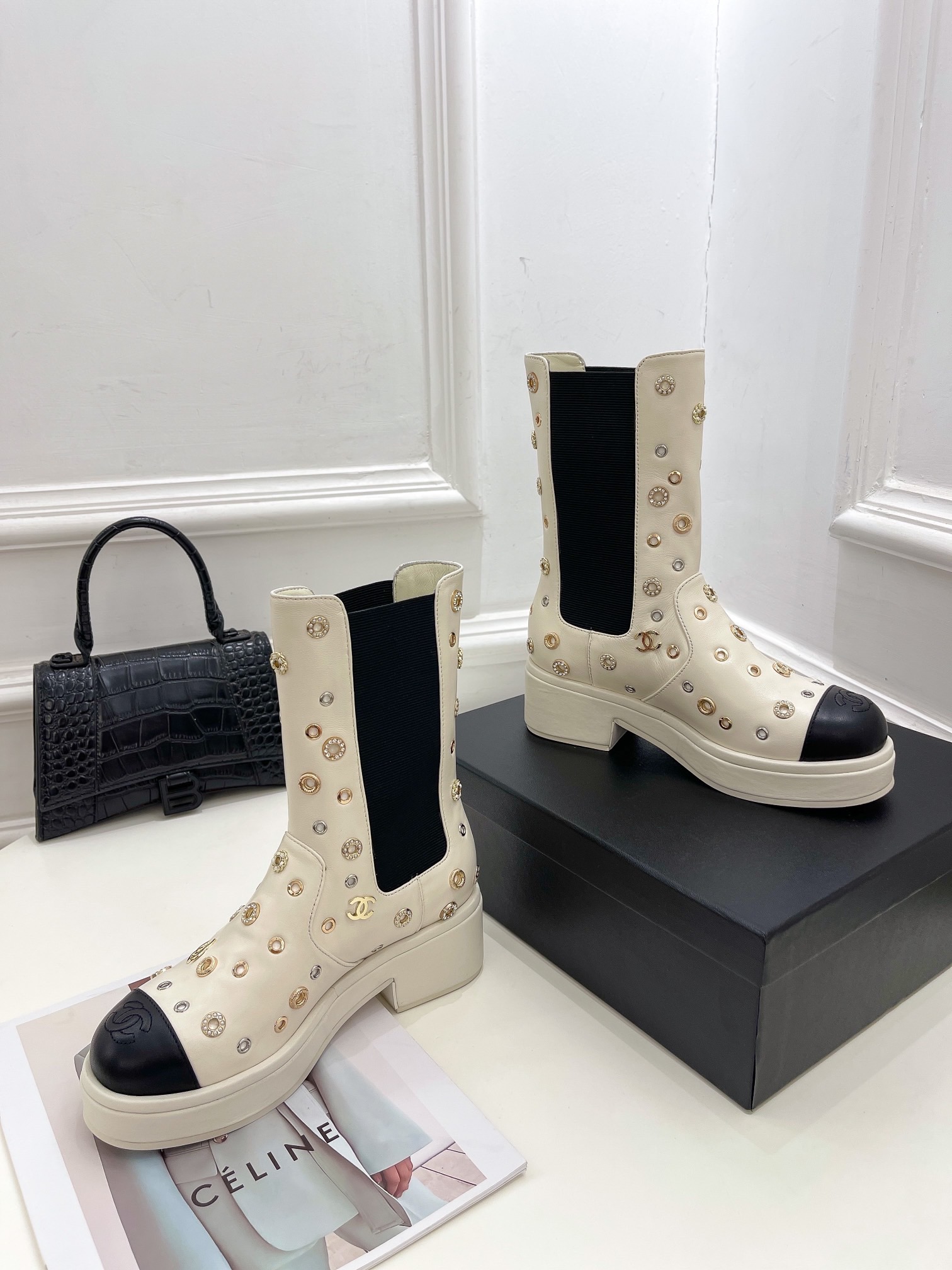 Women C*hanel Top Boots Maikesneakers