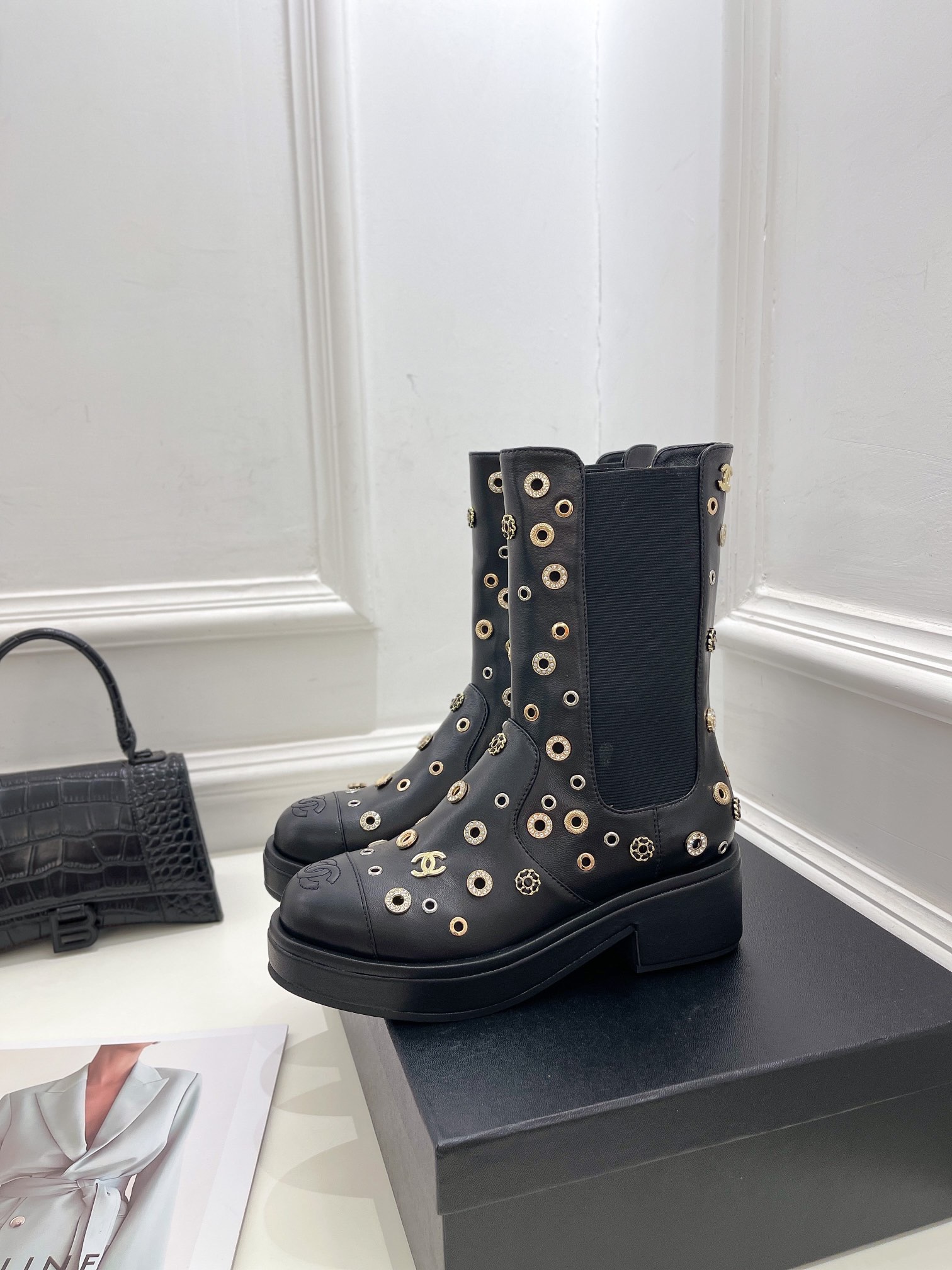 Women C*hanel Top Boots Maikesneakers