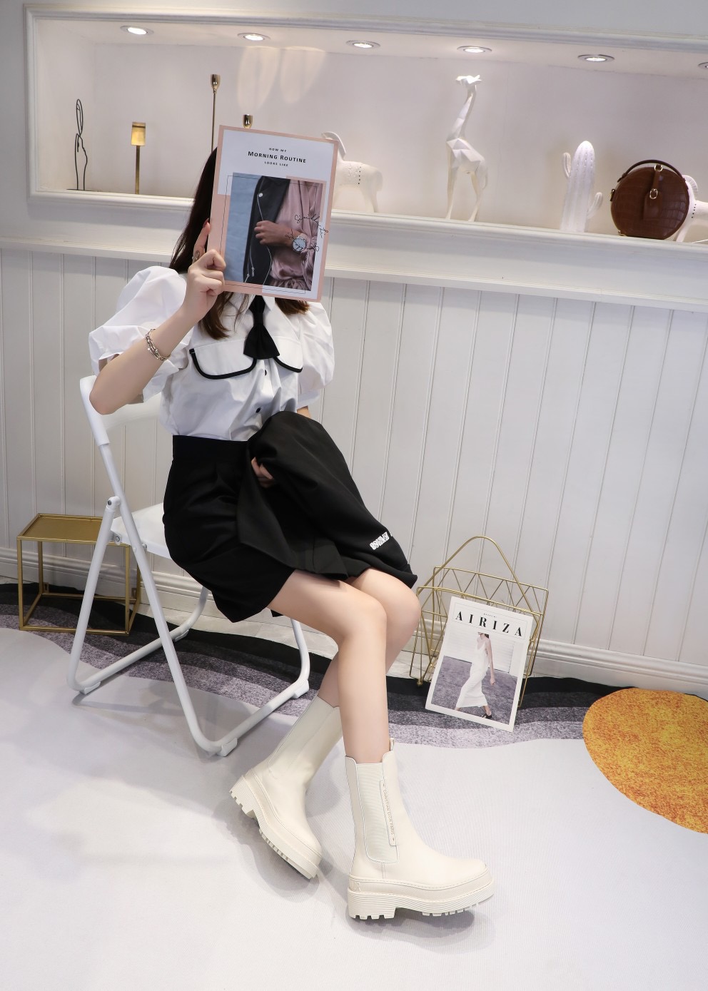 Women D*ior Top Boots Maikesneakers