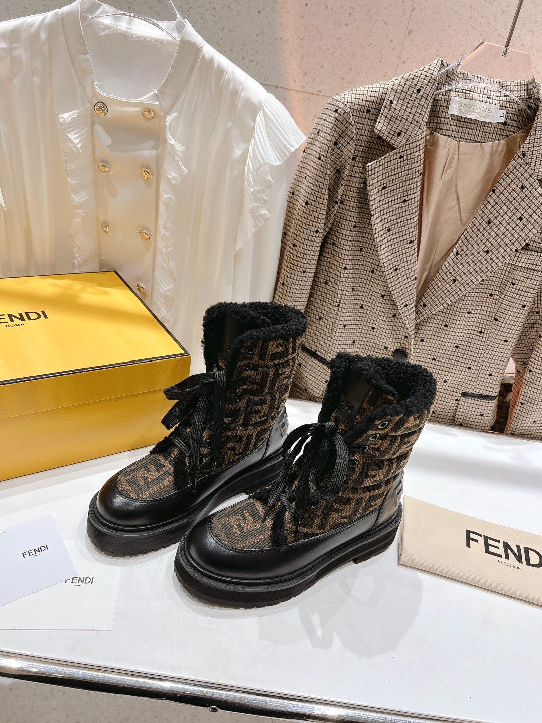Women F*endi Top Boots Maikesneakers