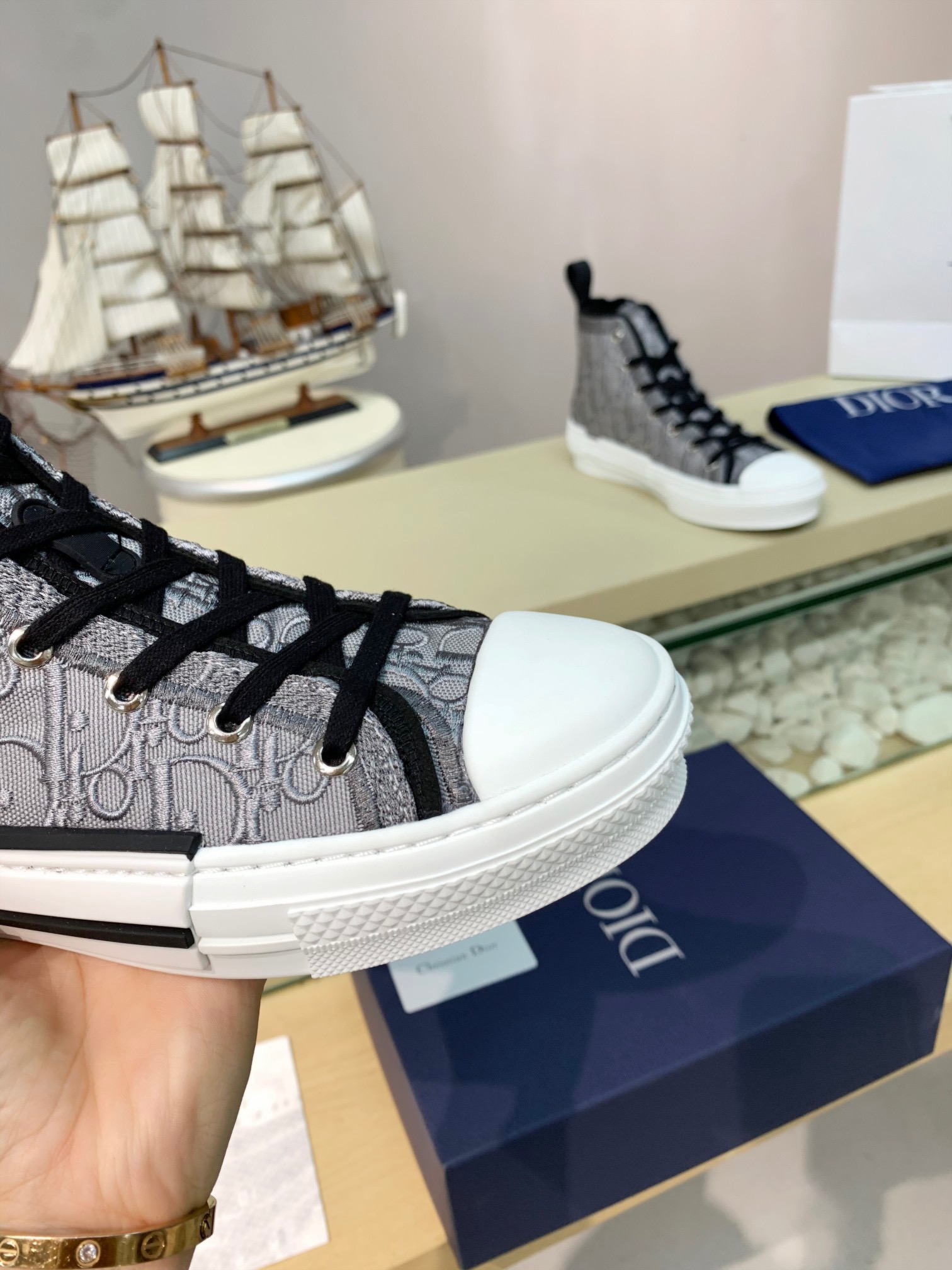 Men Women D*ior Top Sneakers