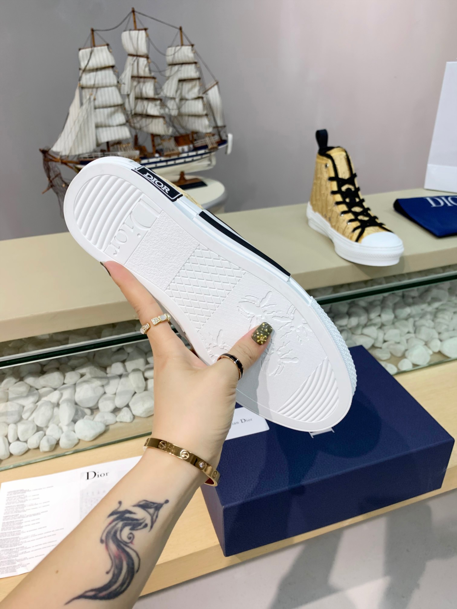 Men Women D*ior Top Sneakers