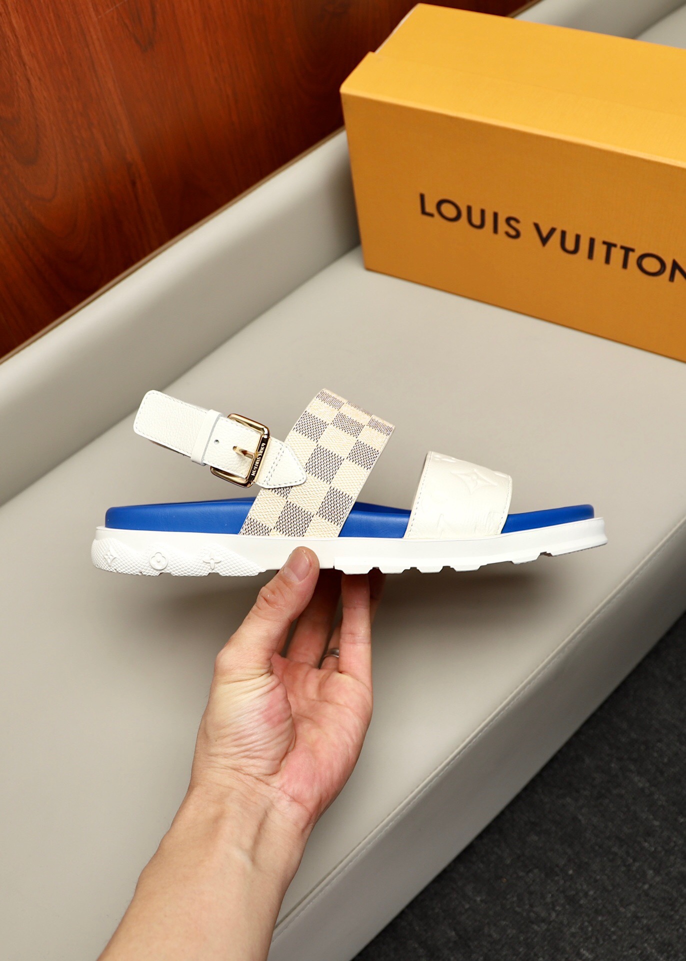 Men L*ouis V*uitton Top Slippers
