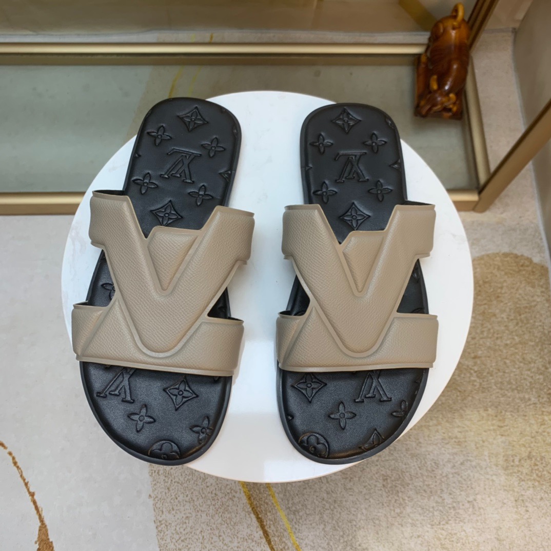 Men L*ouis V*uitton Top Slippers