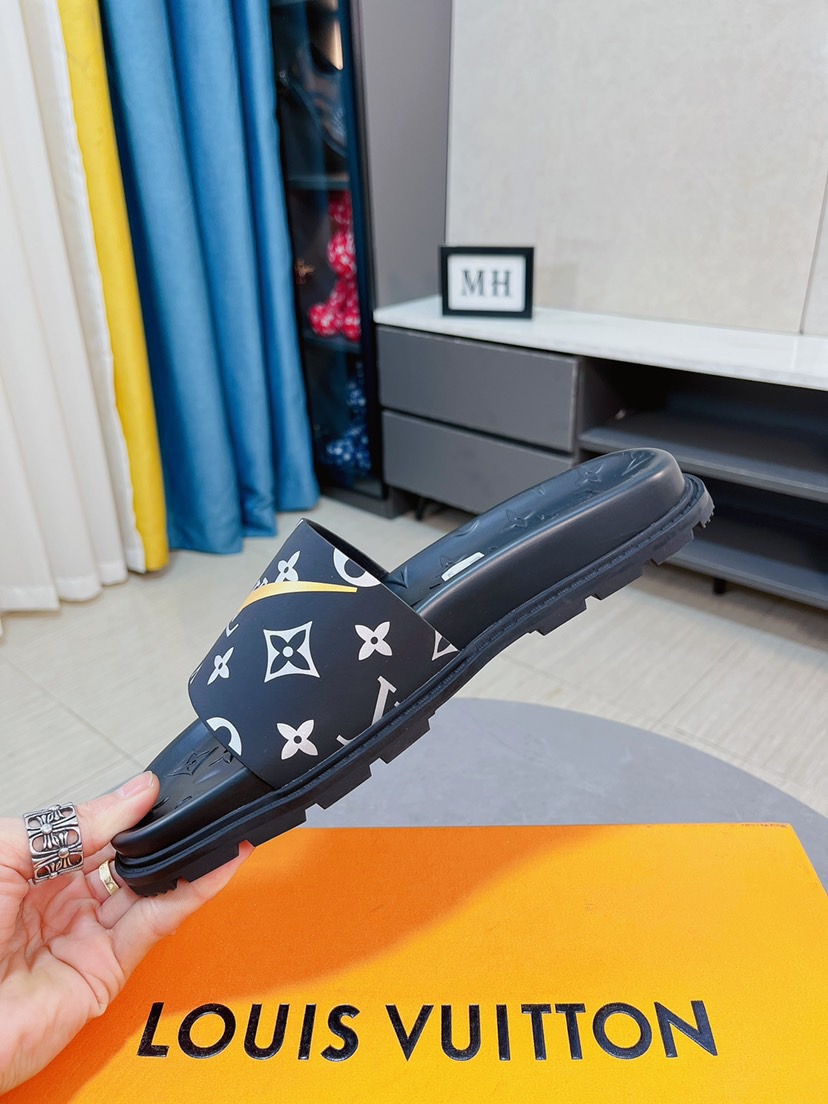 Men L*ouis V*uitton Top Slippers