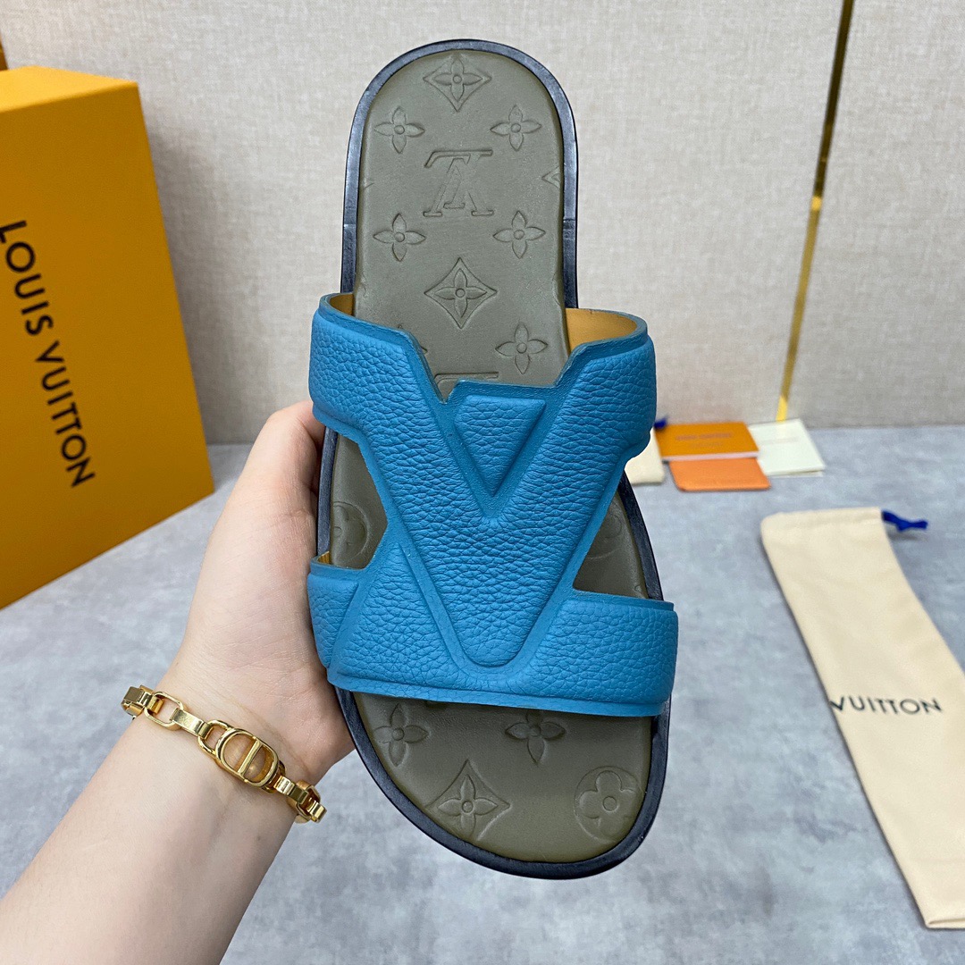 Men L*ouis V*uitton Top Slippers