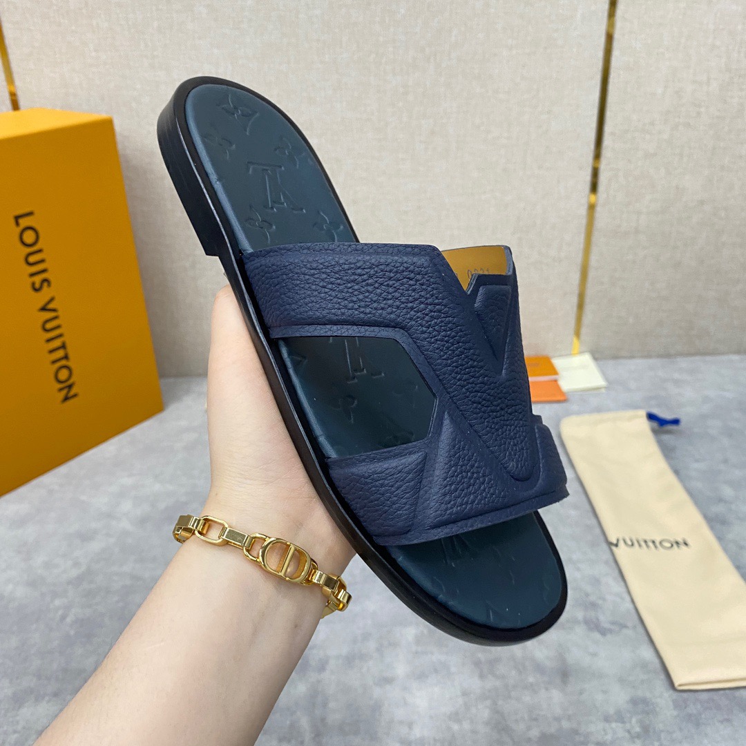 Men L*ouis V*uitton Top Slippers
