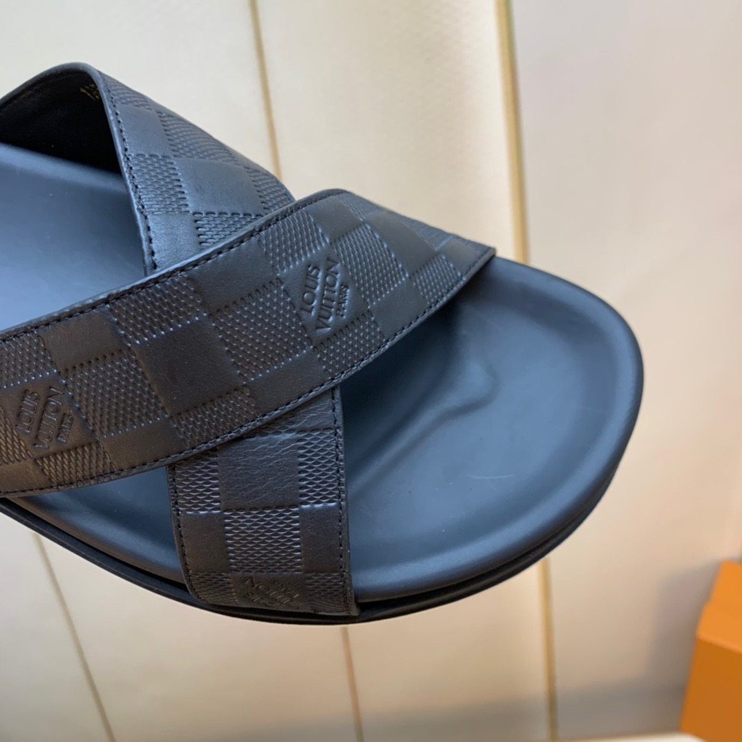 Men L*ouis V*uitton Top Slippers