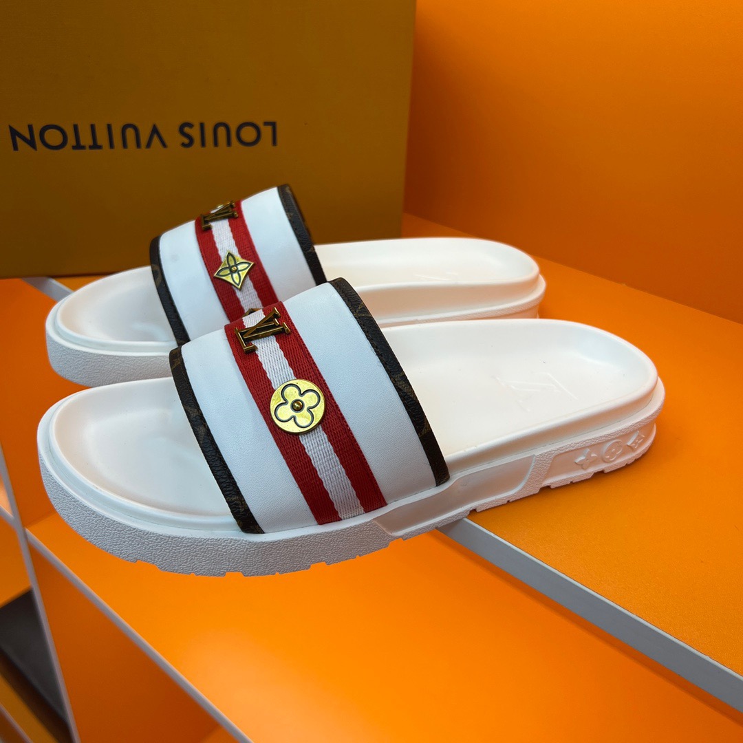 Men L*ouis V*uitton Top Slippers