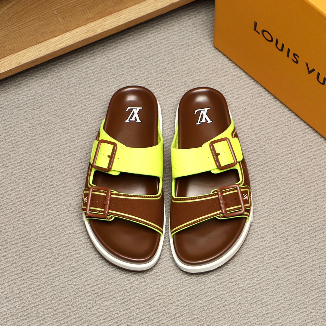 Men L*ouis V*uitton Top Slippers