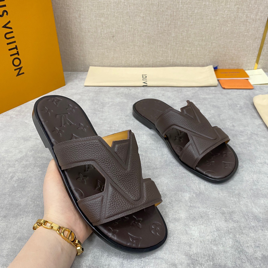 Men L*ouis V*uitton Top Slippers