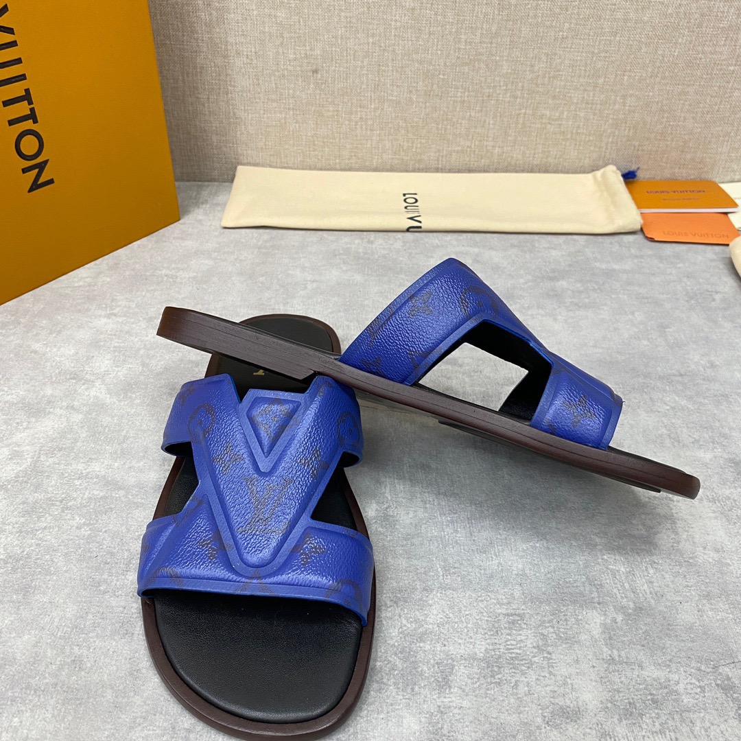 Men L*ouis V*uitton Top Slippers