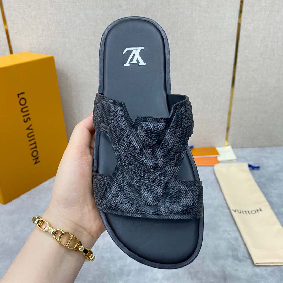 Men L*ouis V*uitton Top Slippers