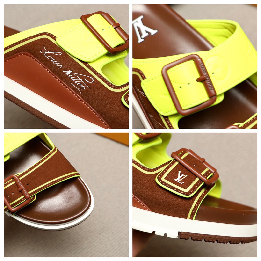 Men L*ouis V*uitton Top Slippers