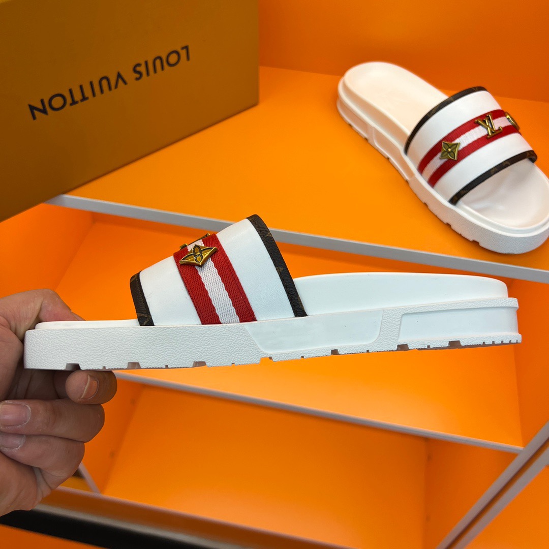 Men L*ouis V*uitton Top Slippers