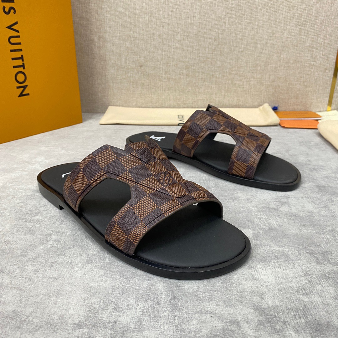 Men L*ouis V*uitton Top Slippers