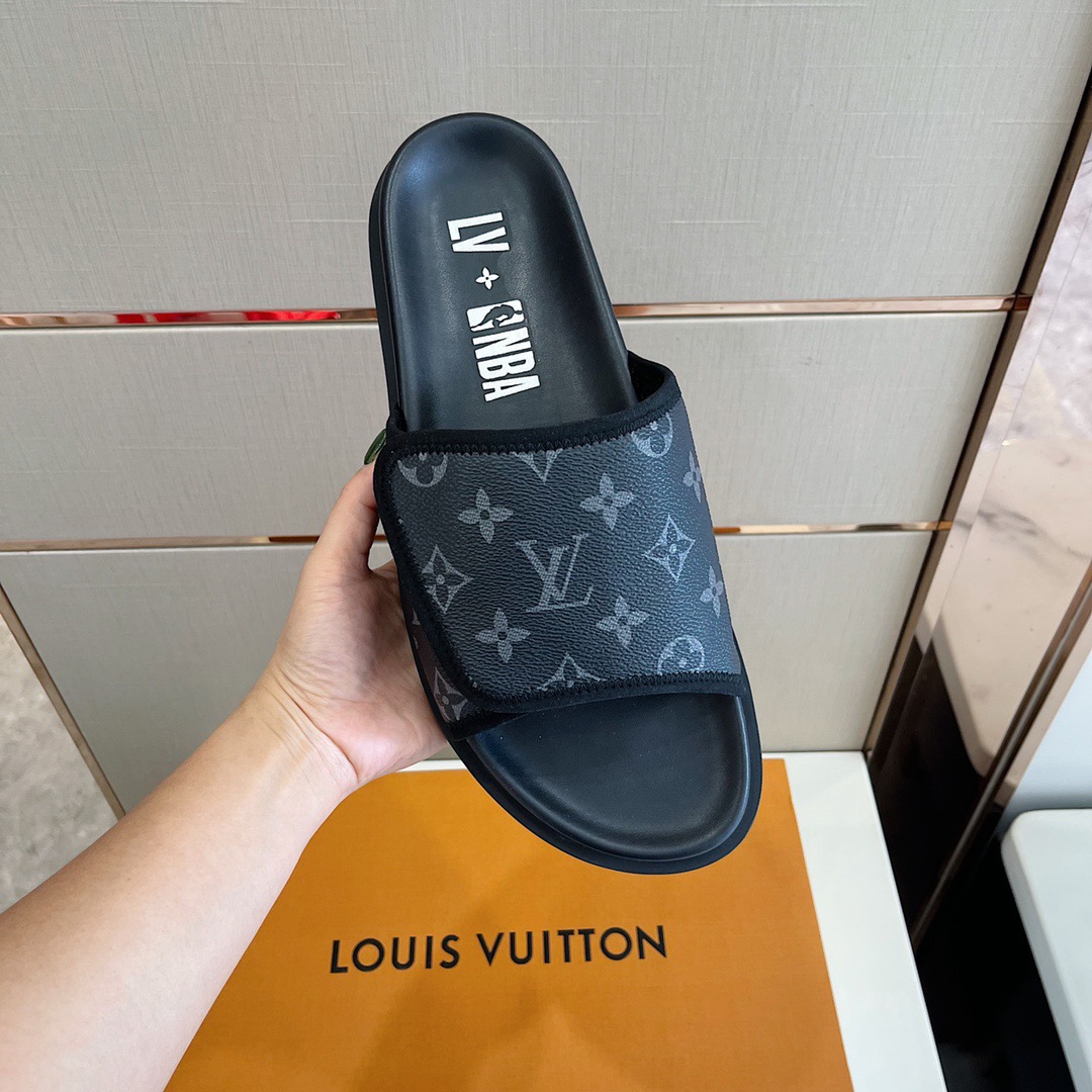 Men L*ouis V*uitton Top Slippers