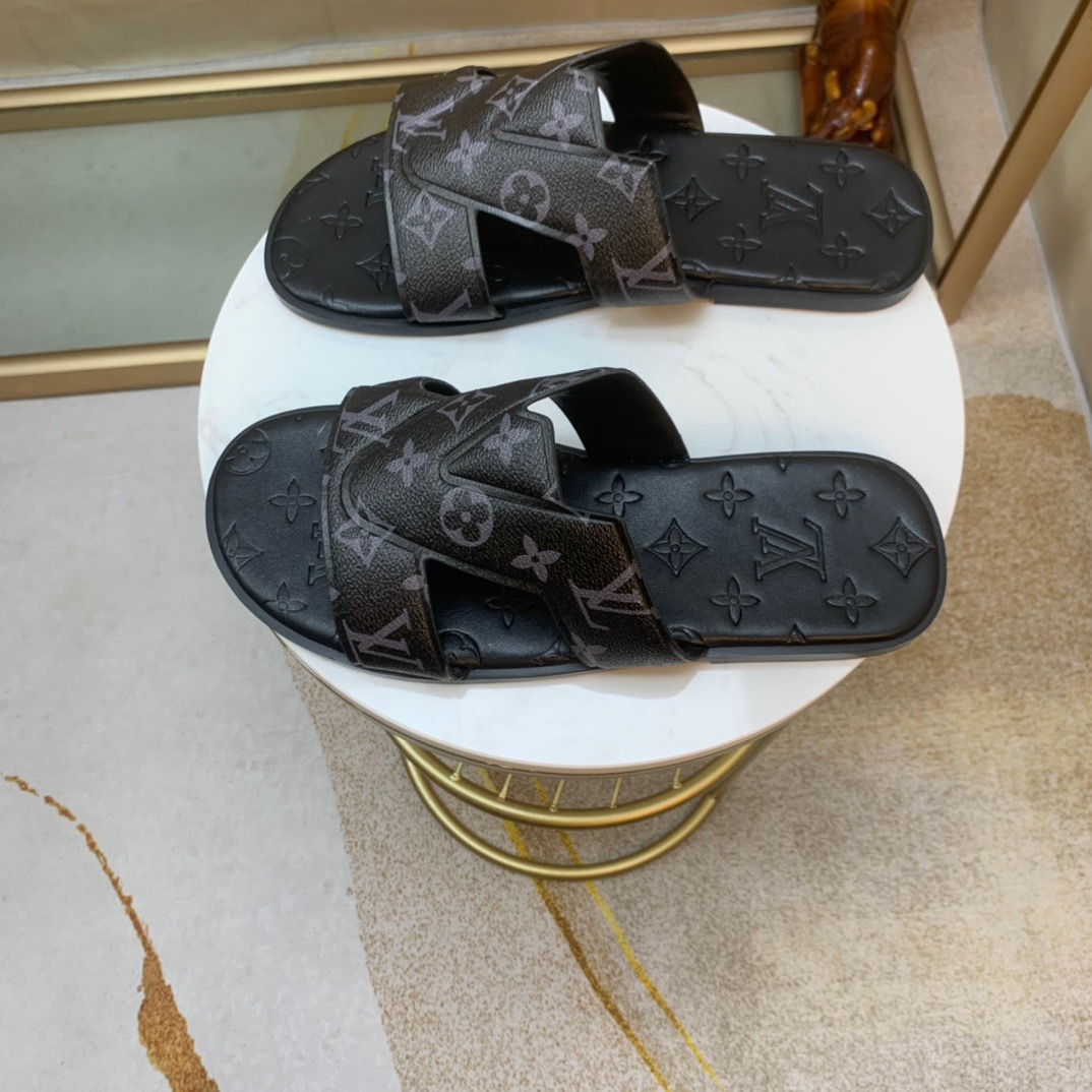 Men L*ouis V*uitton Top Slippers