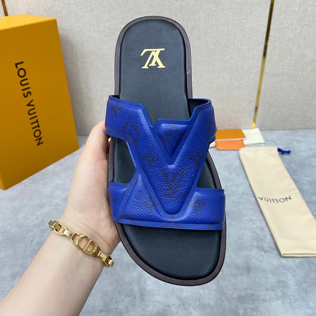 Men L*ouis V*uitton Top Slippers
