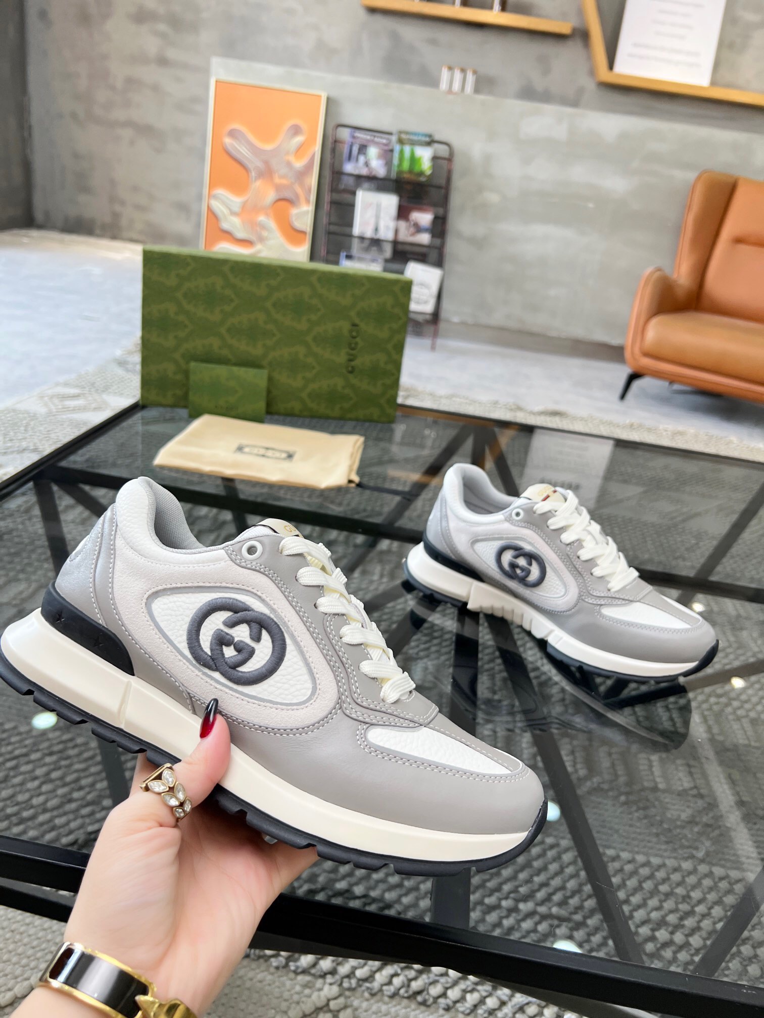 Men G*ucci Top Sneaker