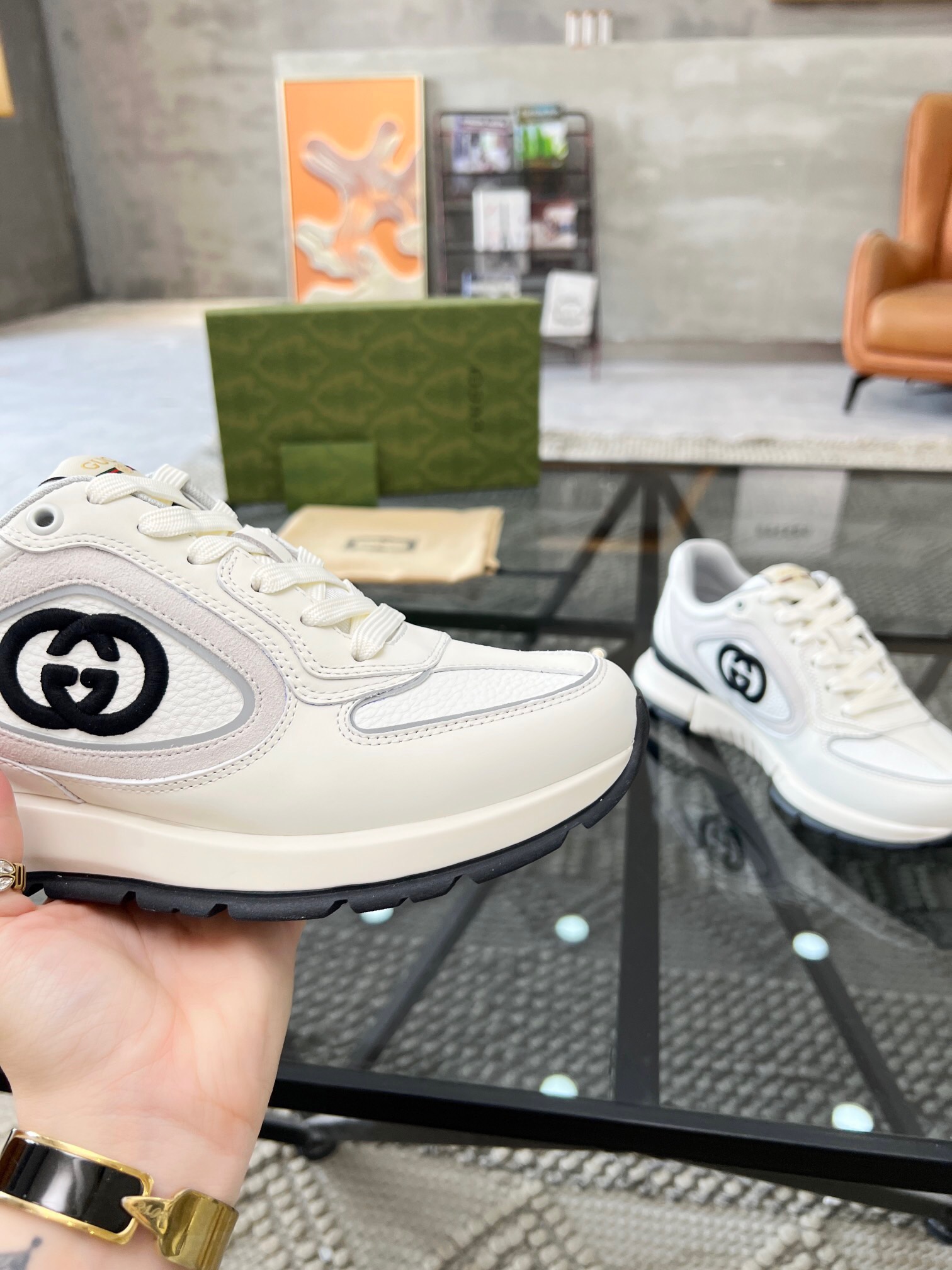 Men G*ucci Top Sneaker